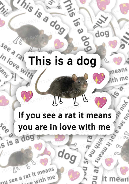 If You See Rat 1Pc Y2K Sticker Cherrykitten