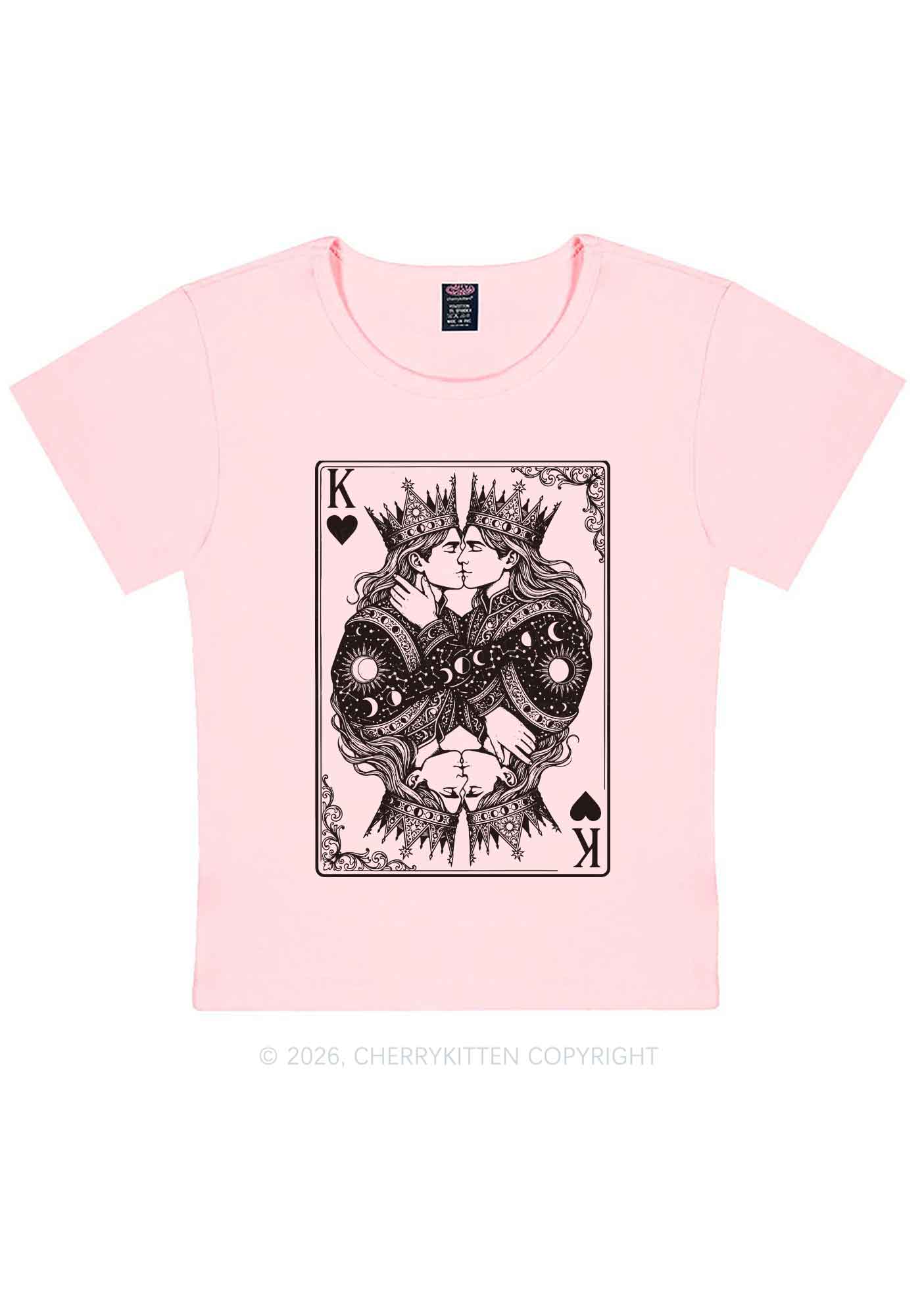 Kings Kissing Pride Y2K Baby Tee Cherrykitten