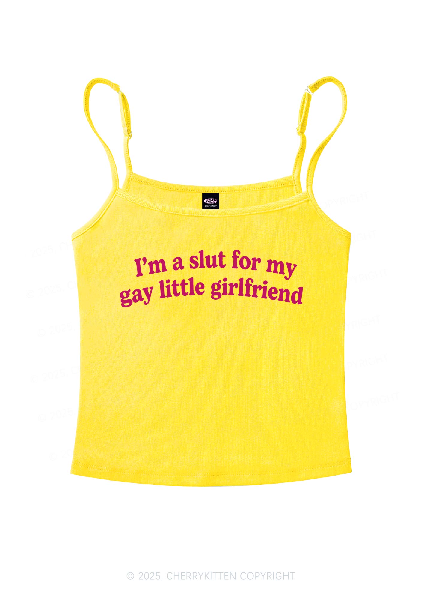 Slxt For My Gay GF Valentine's Day Y2K Spaghetti Strap Cami Cherrykitten