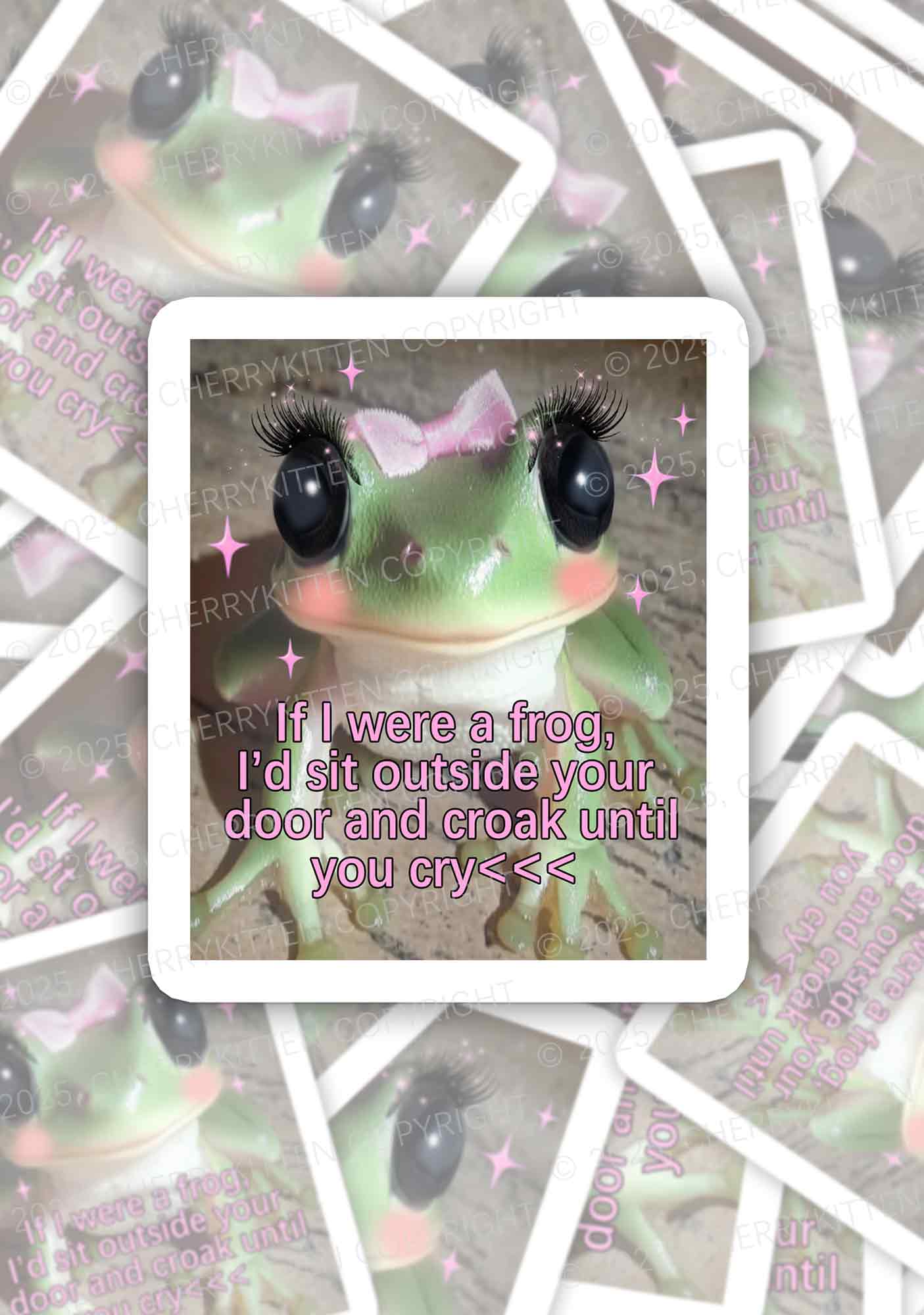 If I Were Frog 1Pc Y2K Sticker Cherrykitten