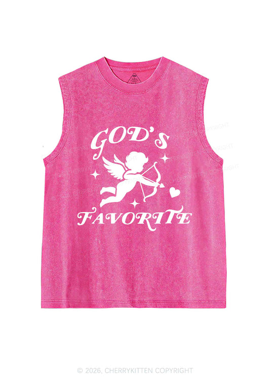 Gods Favorite Cupid Valentine's Day Y2K Washed Muscle Tank Cherrykitten