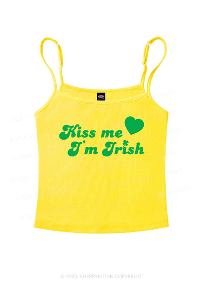 Kiss Me Im Irish St Patricks Y2K Spaghetti Strap Cami Cherrykitten