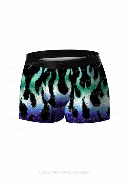 Gay Flame Pride Y2K Print Men Boxer Briefs Cherrykitten
