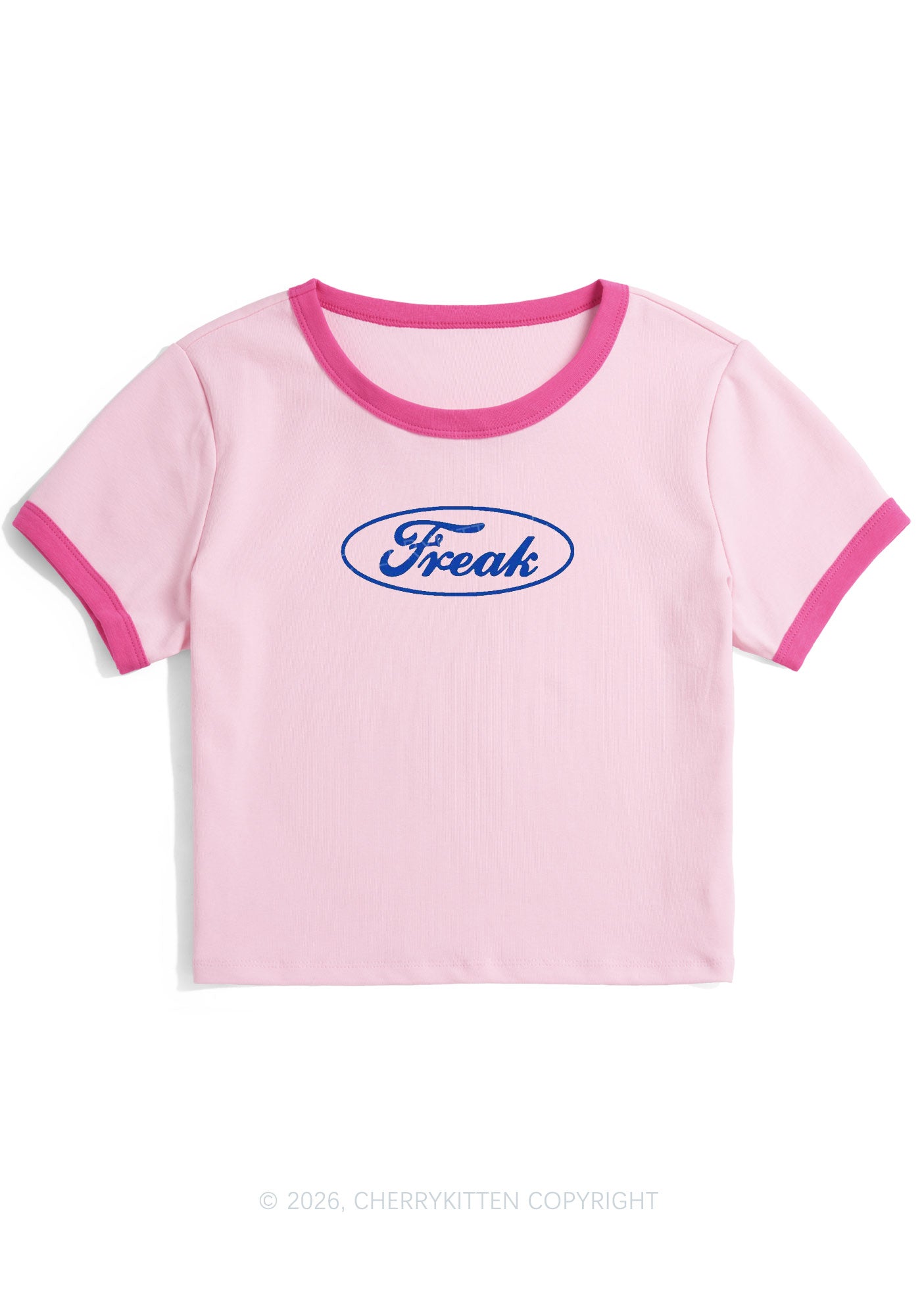 Oval Freak Y2K Ringer Tee Cherrykitten