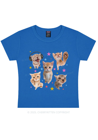 Adorable Cats Y2K Baby Tee Cherrykitten