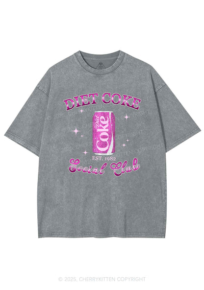 Diet Coke Social Club Y2K Shirts Washed Tee Cherrykitten