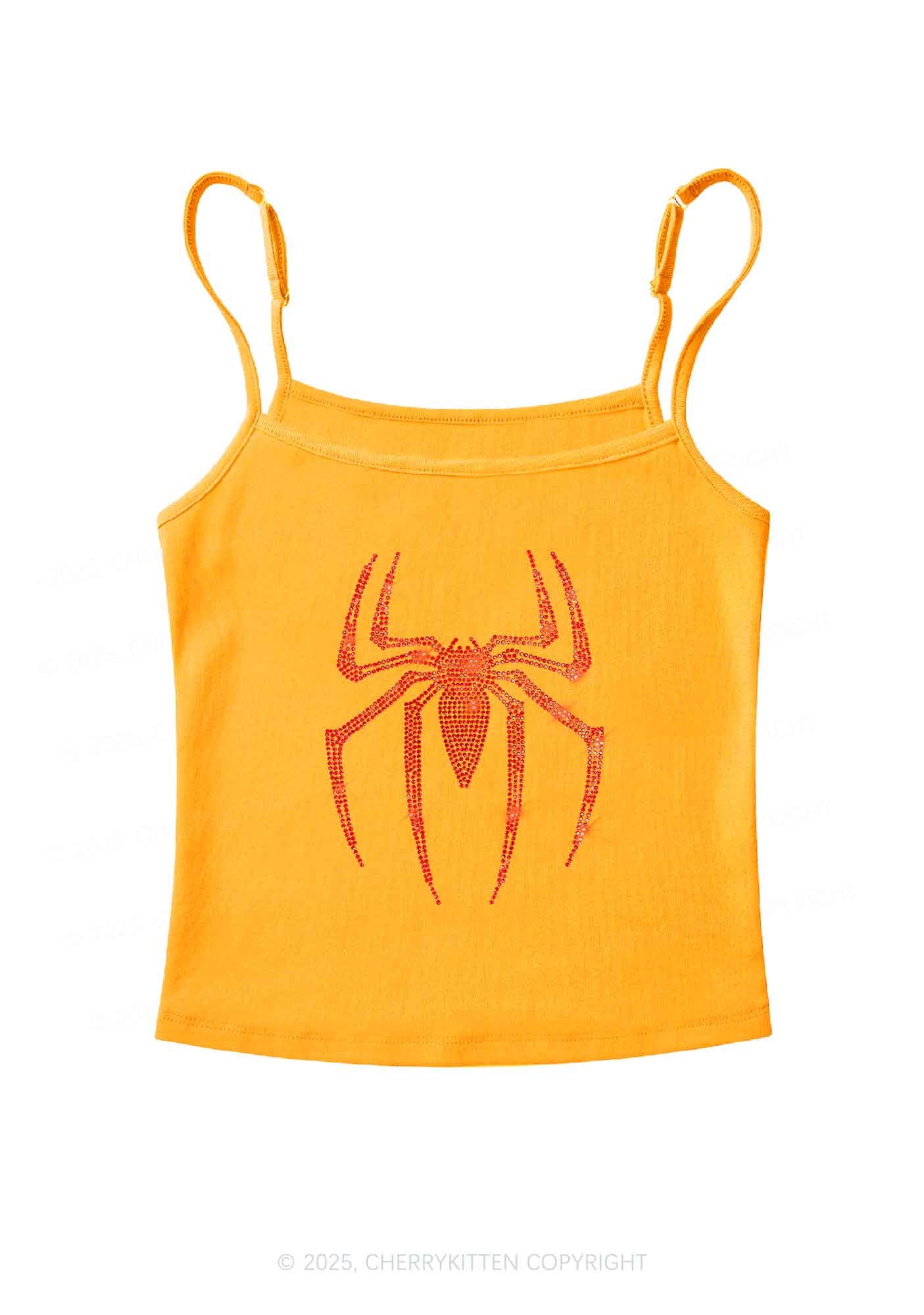 Rhinestone Red Spider Y2K Spaghetti Strap Cami Cherrykitten