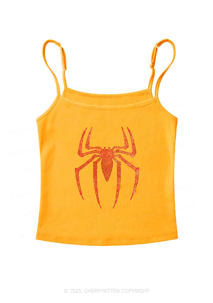 Rhinestone Red Spider Y2K Spaghetti Strap Cami Cherrykitten