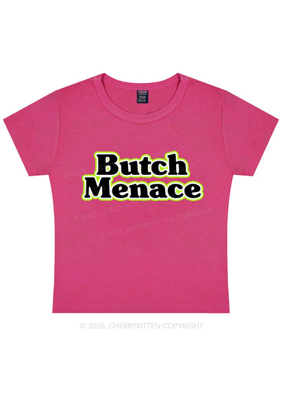 Butch Menace Pride Y2K Baby Tee Cherrykitten