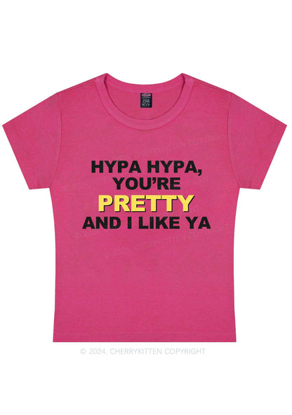 Hypa You Are Pretty Y2K Baby Tee Cherrykitten