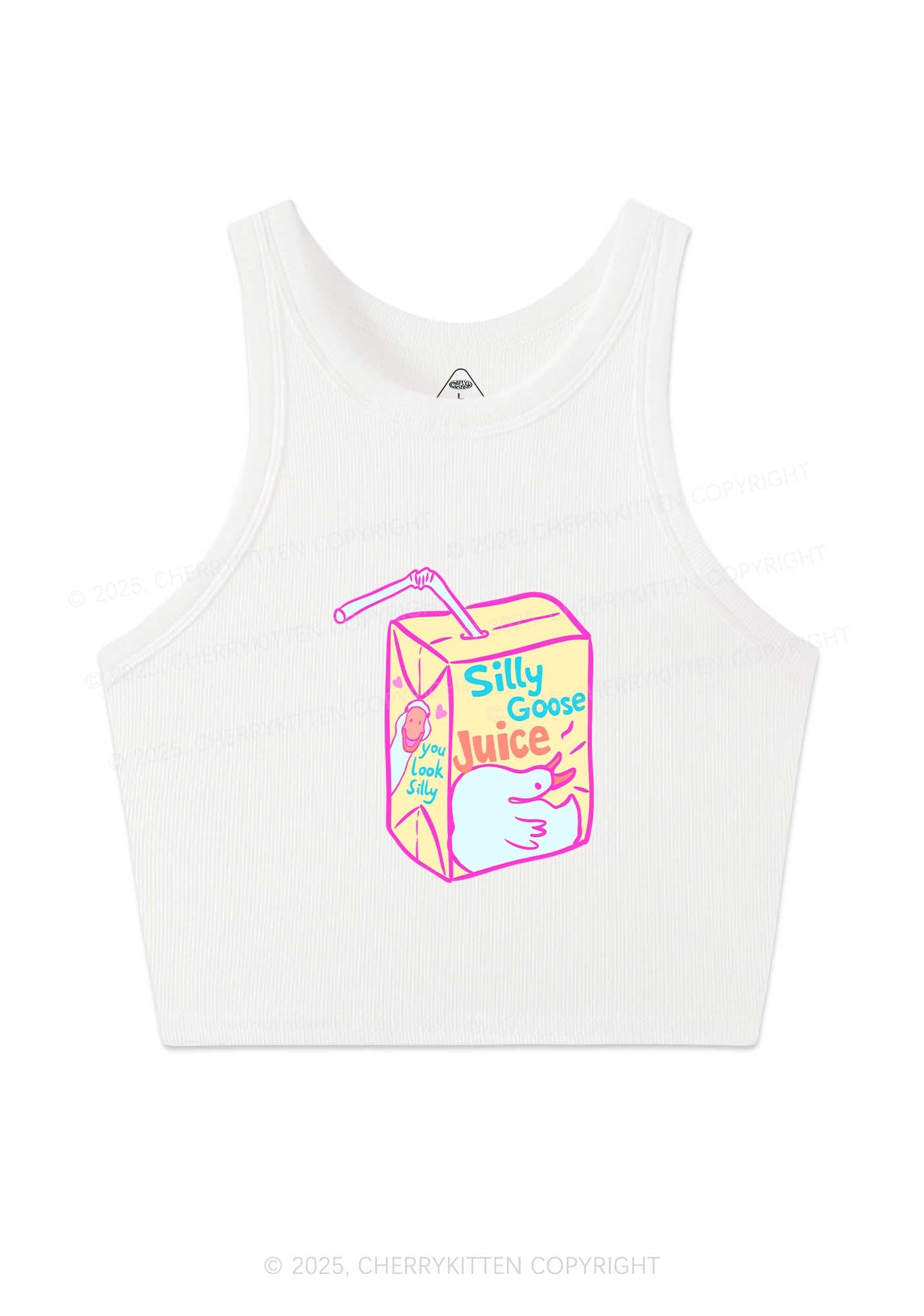 Look Silly Goose Juice Y2K Crop Tank Top Cherrykitten