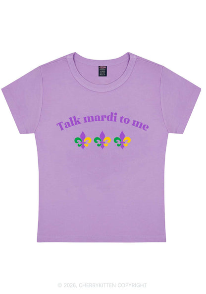 Talk Mardi To Me Y2K Baby Tee Cherrykitten