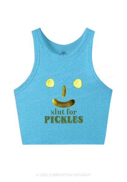 Slxt For Pickles Y2K Crop Tank Top Cherrykitten