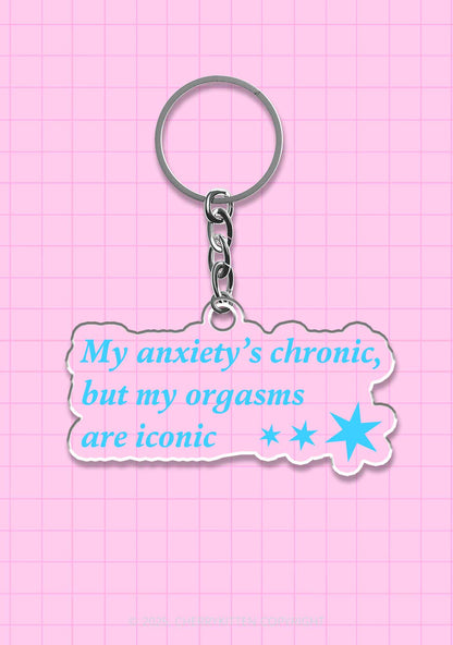 Anxiety Chronic 1Pc Y2K Keychain Cherrykitten