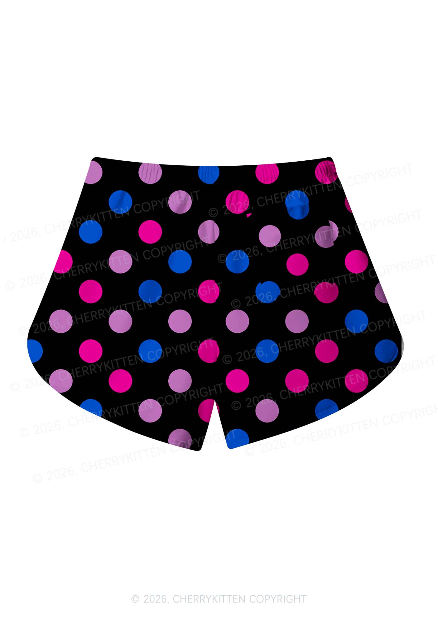 Bisexual Dots On Black Pride Y2K Print Men Beach Shorts Cherrykitten