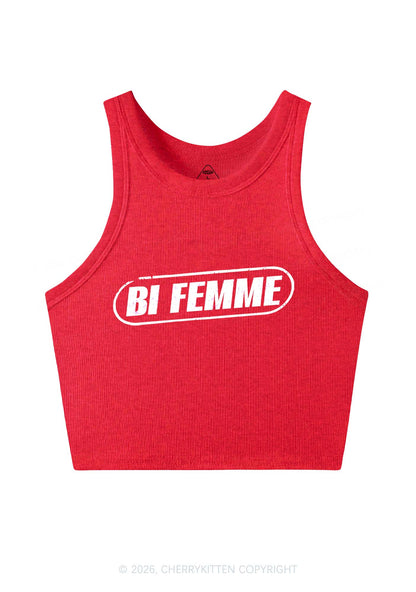 Bi Femme Pride Y2K Crop Tank Top Cherrykitten