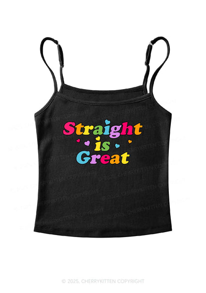 Straight Is Great Pride Y2K Spaghetti Strap Cami Cherrykitten