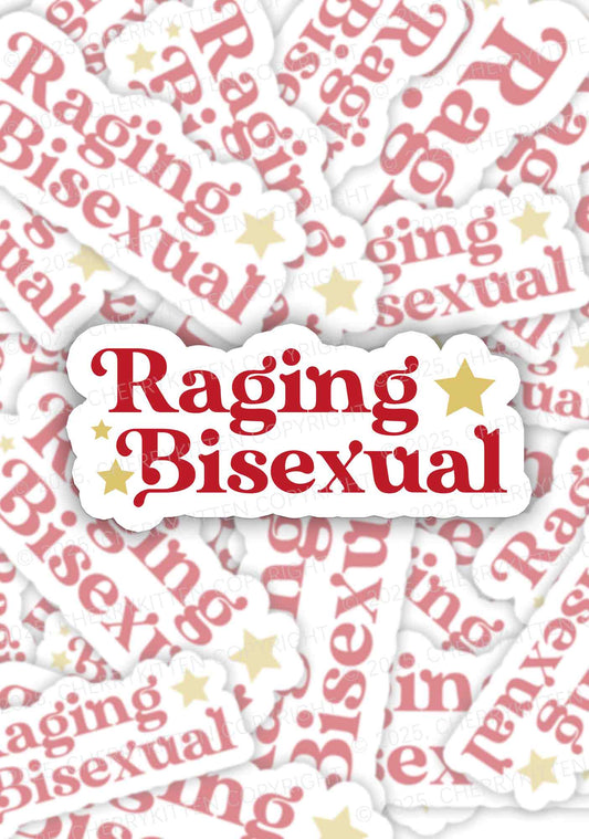 Raging Bisexual Stars Pride 1Pc Y2K Sticker Cherrykitten