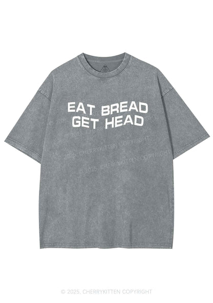 Eat Bread Get Head Y2K Shirts Washed Tee Cherrykitten