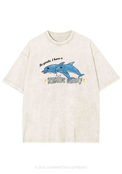 Sensitive Tummy Y2K Washed Tee Cherrykitten