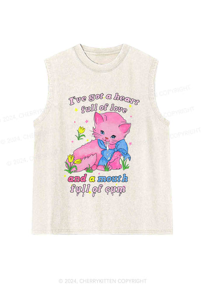 Heart Full Of Love Y2K Washed Tank Cherrykitten