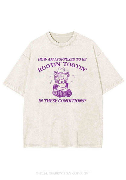 I Supposed To Be Rootin' Tootin' Y2K Washed Tee Cherrykitten