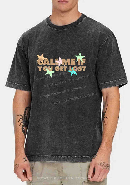 Call Me If You Get Lost Y2K Washed Tee Cherrykitten