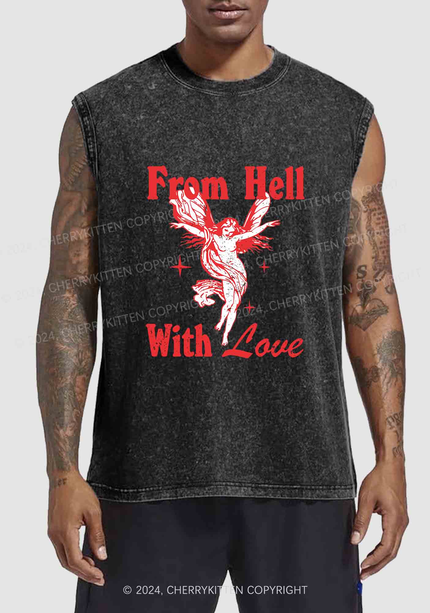 From Hall With Love Y2K Washed Tank Cherrykitten
