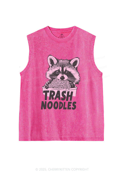 Raccoon Trash Noodles Y2K Washed Muscle Tank Cherrykitten