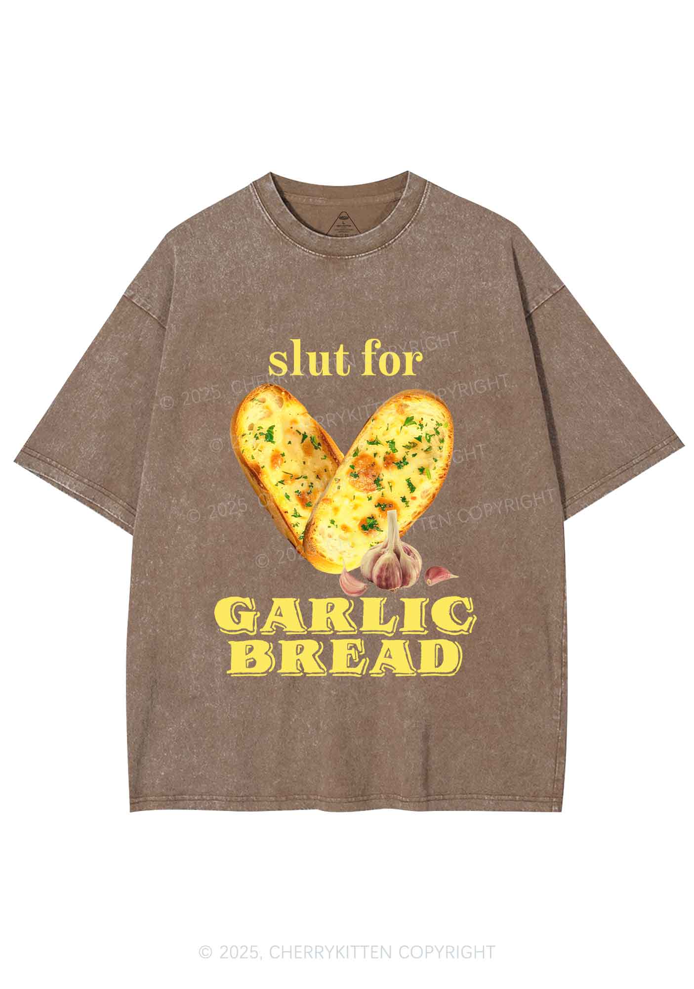 Slxt For Garlic Bread Y2K Shirts Washed Tee Cherrykitten