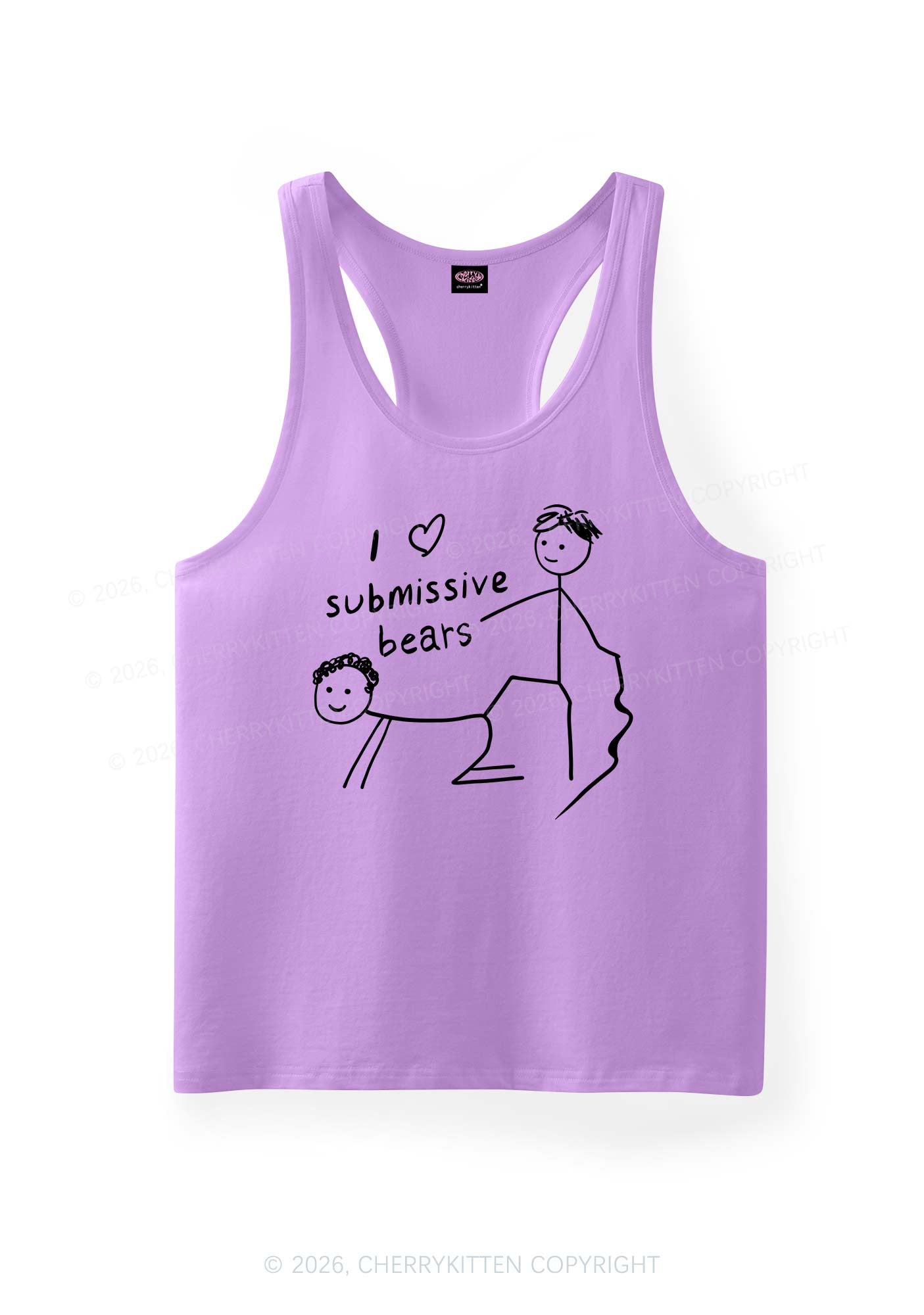 I Love S Bears Y2K Men Racerback Tank Top Cherrykitten