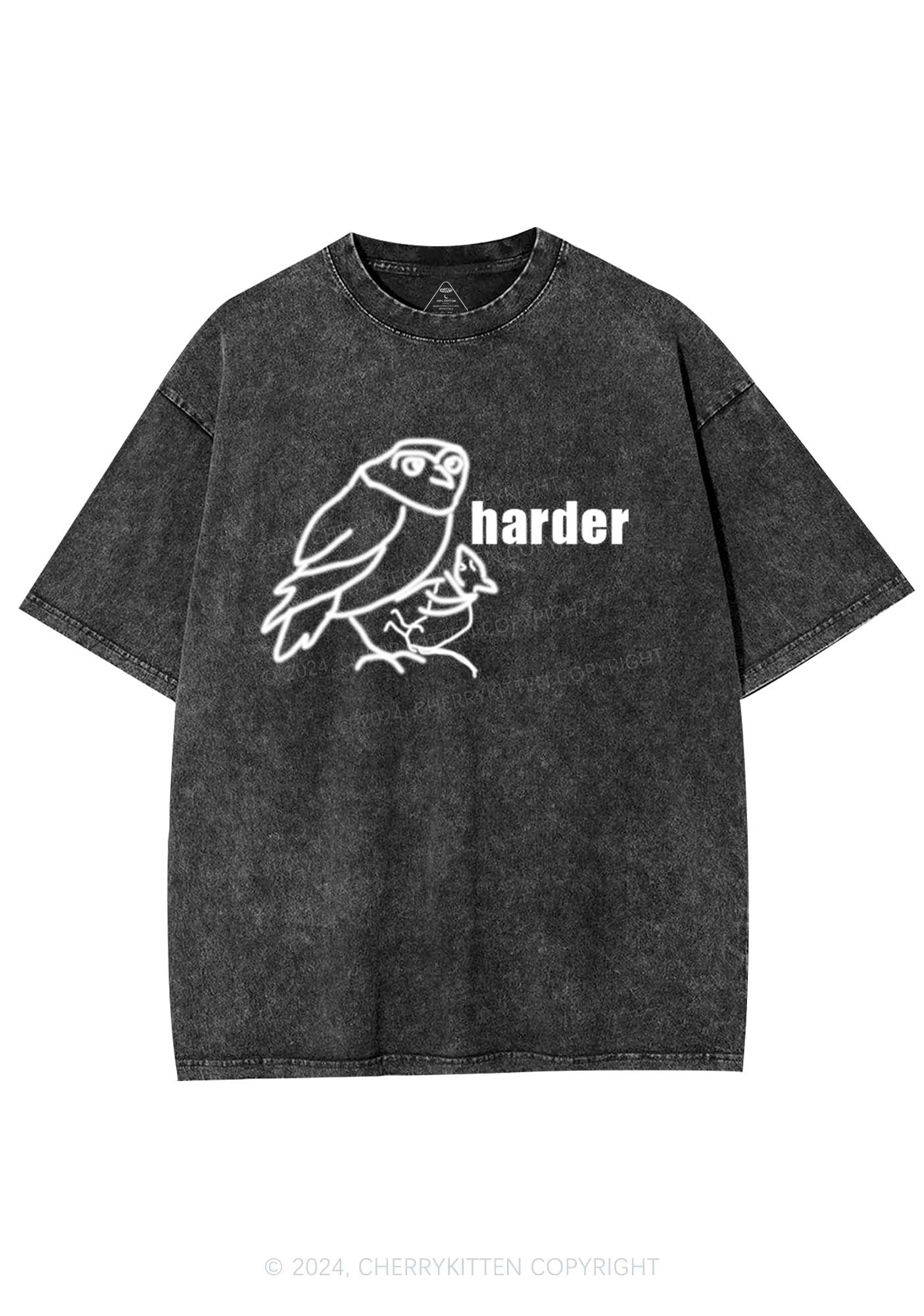 Rats Harder Y2K Washed Tee Cherrykitten
