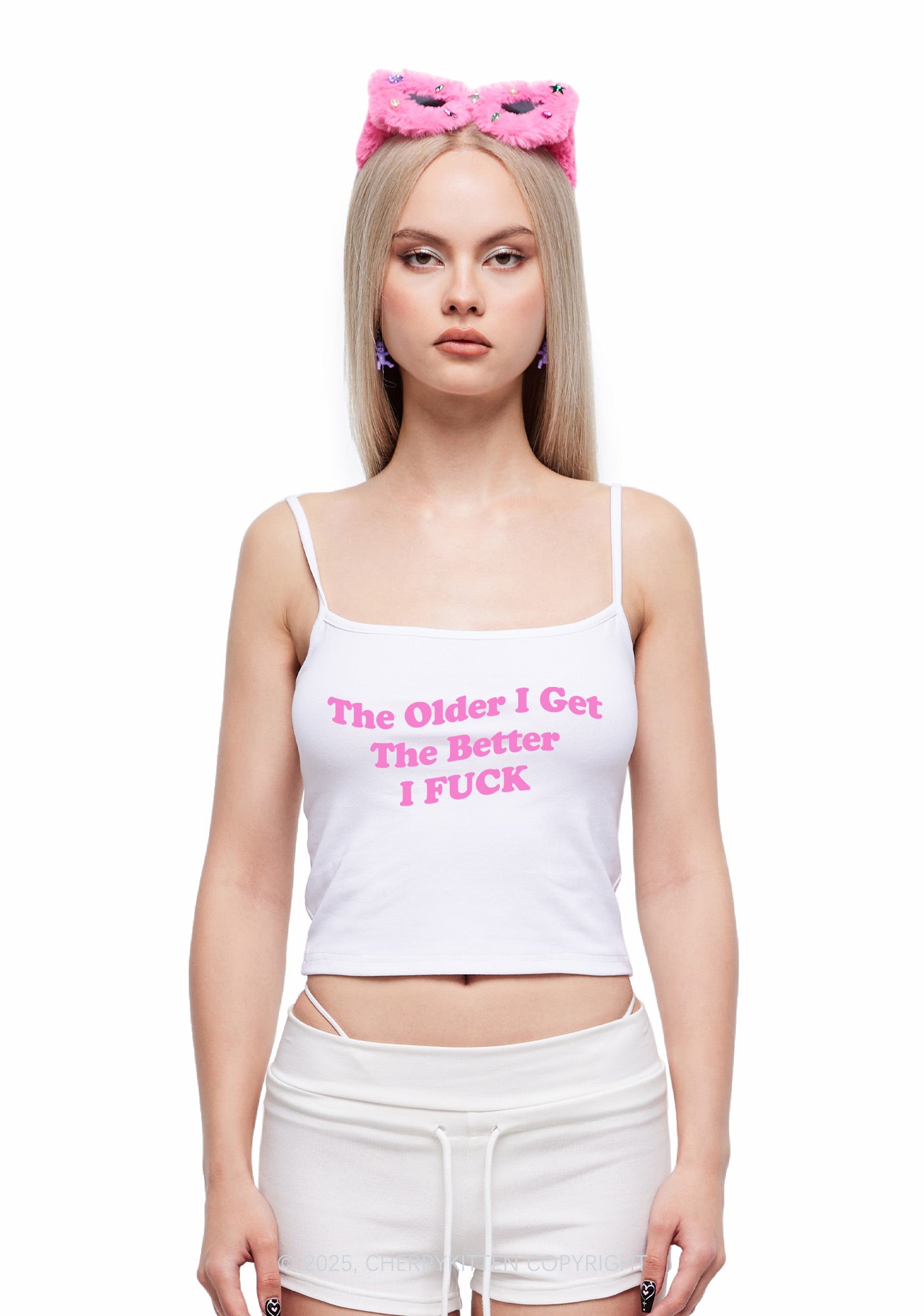 Older Get Better Fxxk Y2K Spaghetti Strap Cami Cherrykitten
