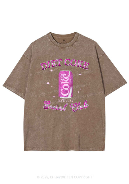 Diet Coke Social Club Y2K Shirts Washed Tee Cherrykitten