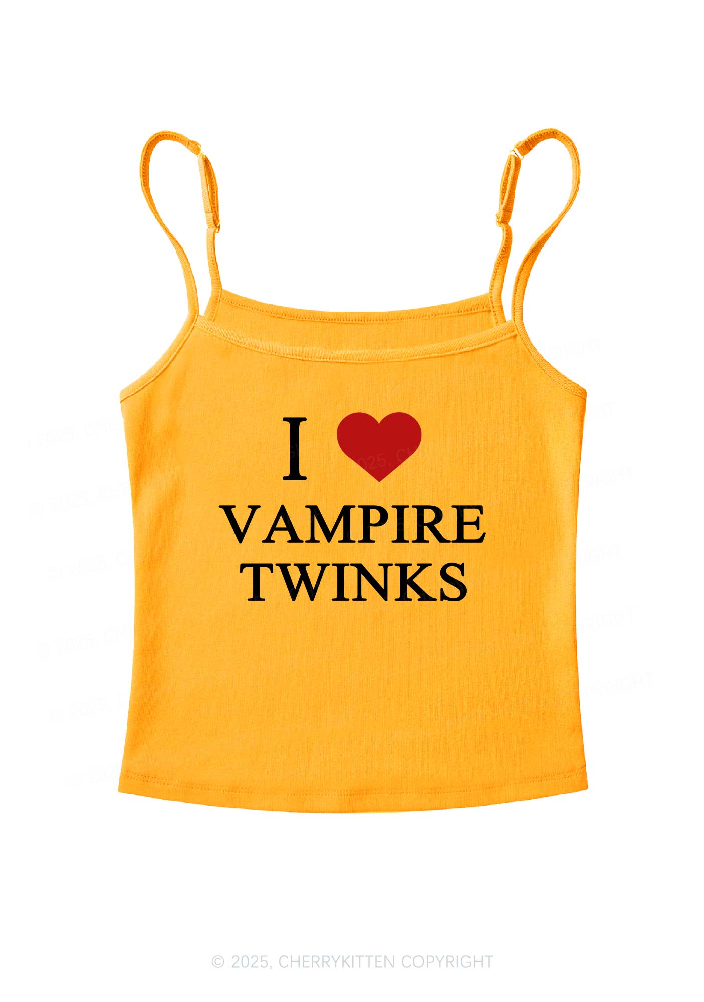 I Love Vampire Twinks Y2K Spaghetti Strap Cami Cherrykitten