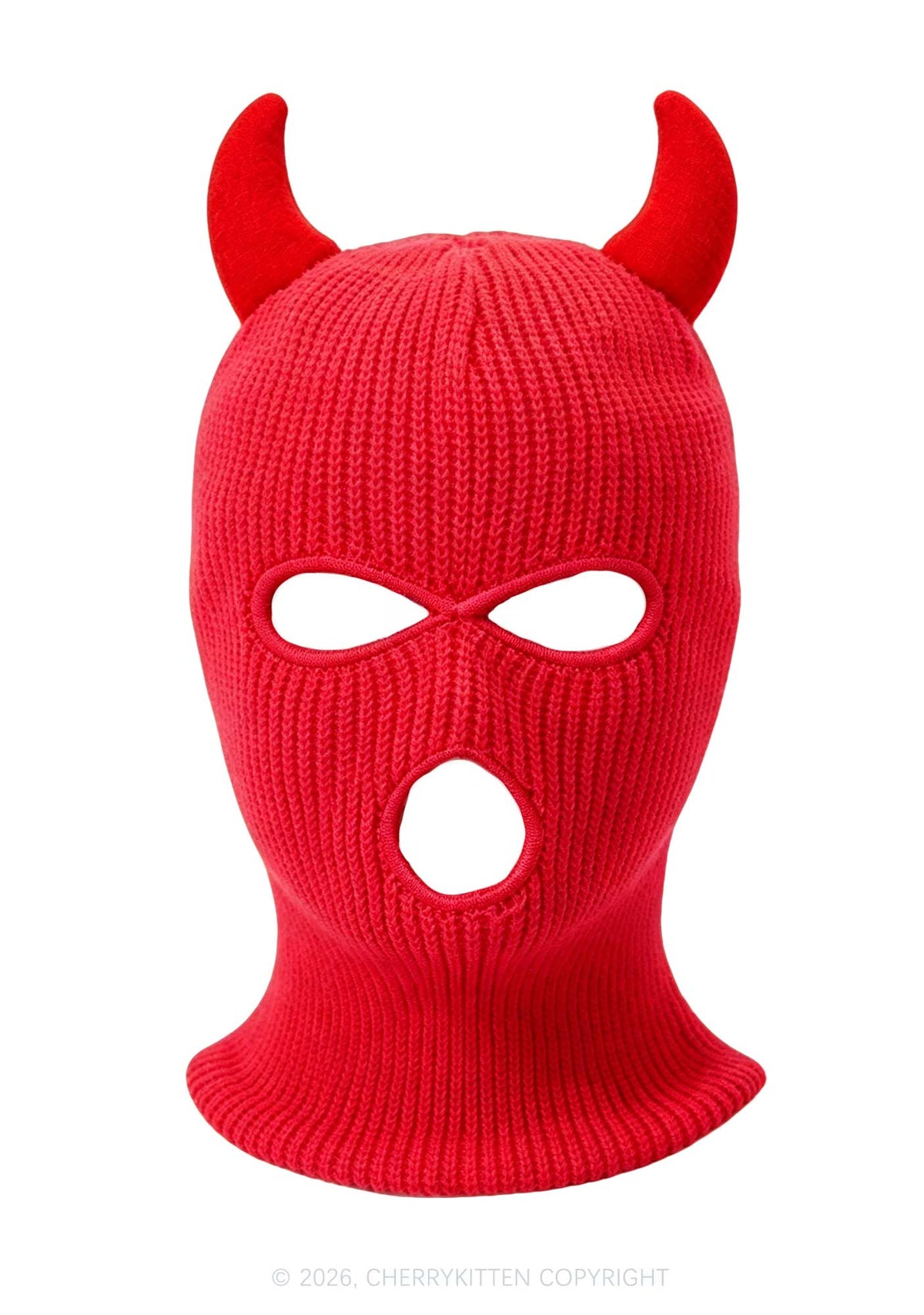 Halloween Devil Horn Y2K Knitted Balaclava Cherrykitten