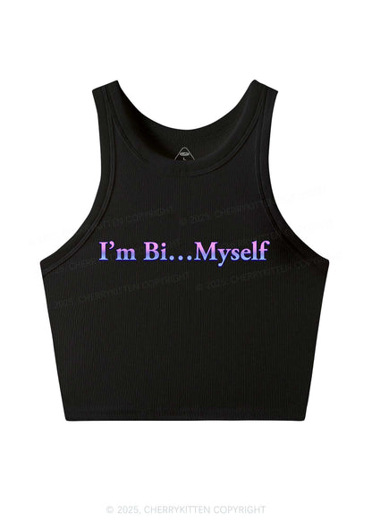 Im Bi Myself Pride Y2K Crop Tank Top Cherrykitten