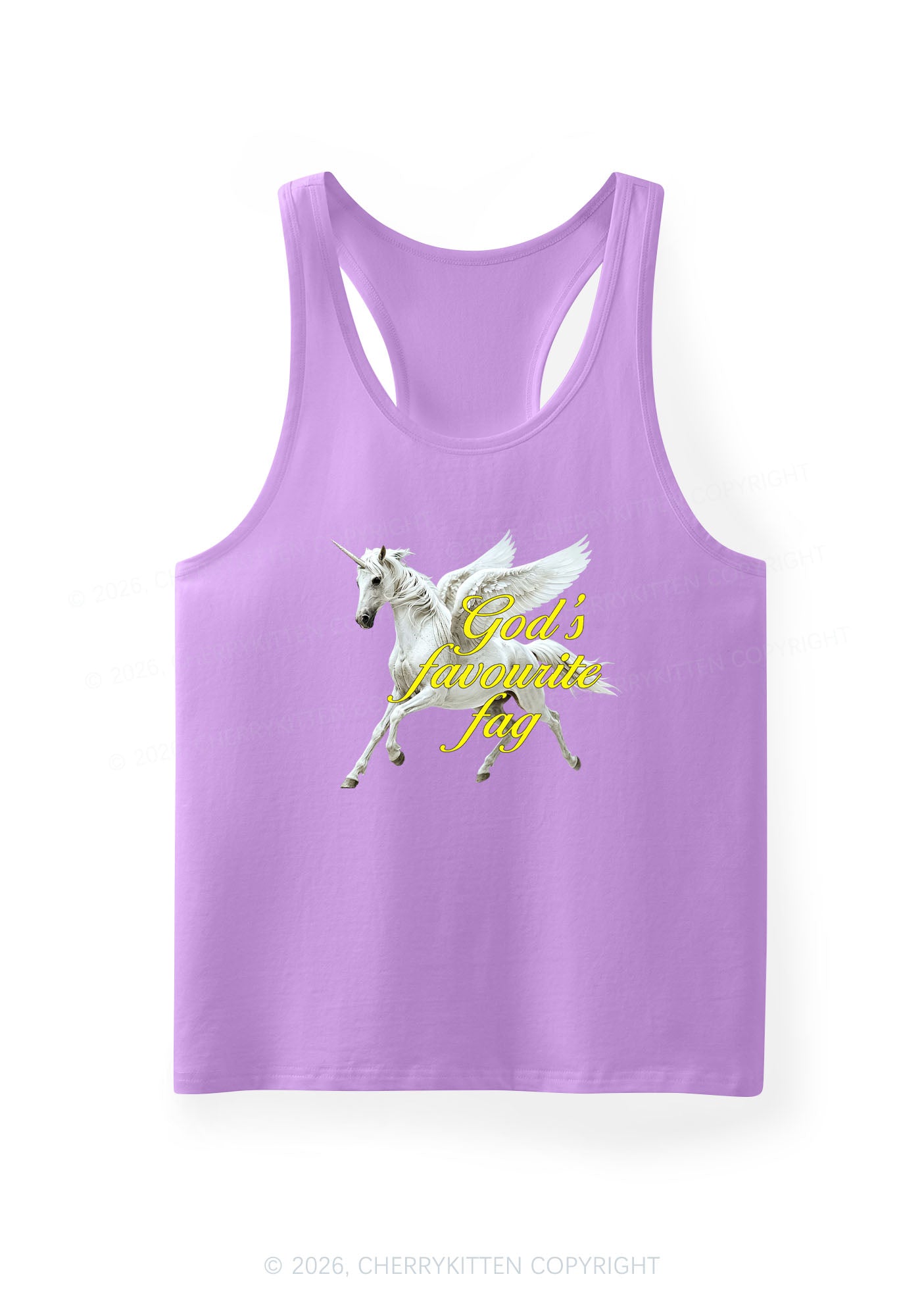 Gods Favourite Fag Pride Y2K Men Racerback Tank Top Cherrykitten