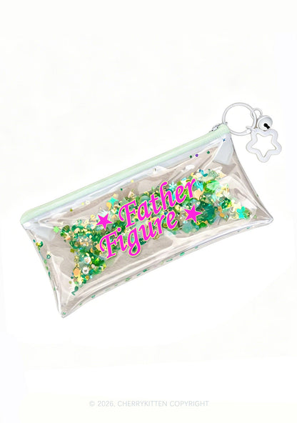 Father Figure Y2K Quicksand Transparent Pencil Pouch Cherrykitten