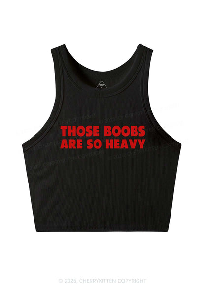 Bxxbs Are So Heavy Y2K Crop Tank Top Cherrykitten