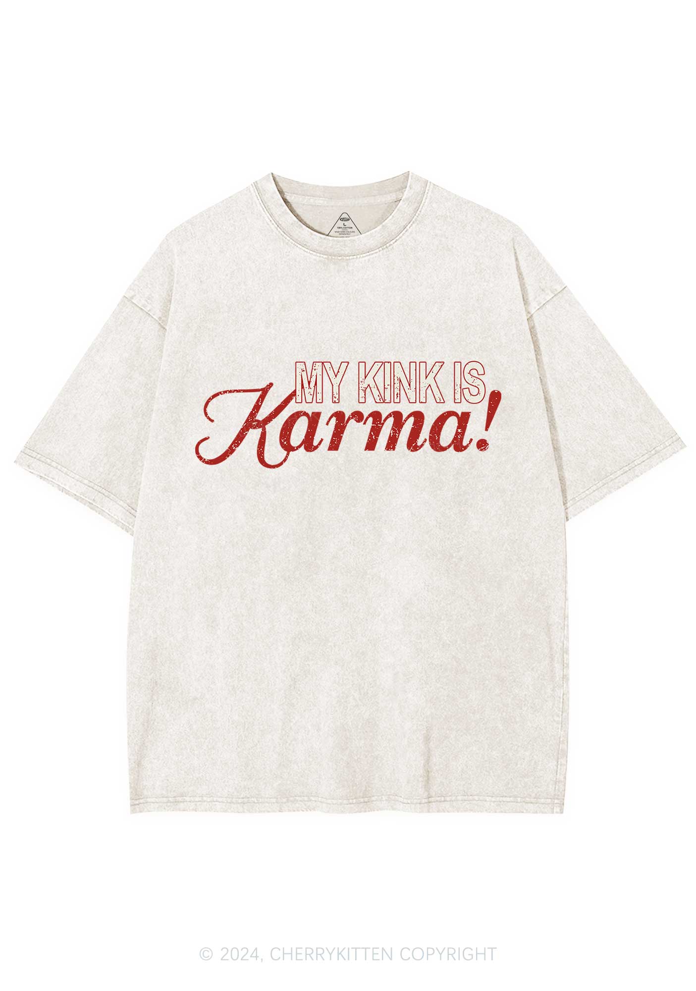 My Kink Is Karma Y2K Washed Tee Cherrykitten