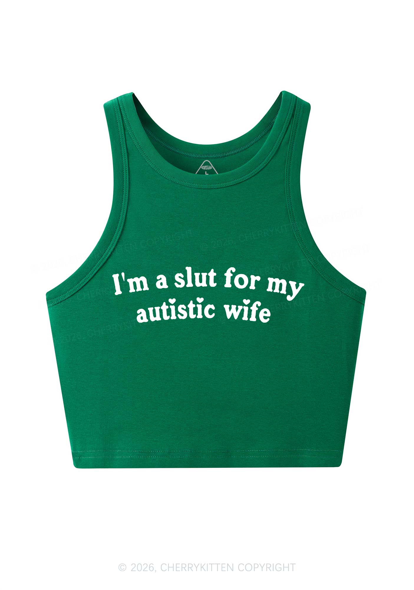 Slxt For My Autistic Wife Y2K Crop Tank Top Cherrykitten