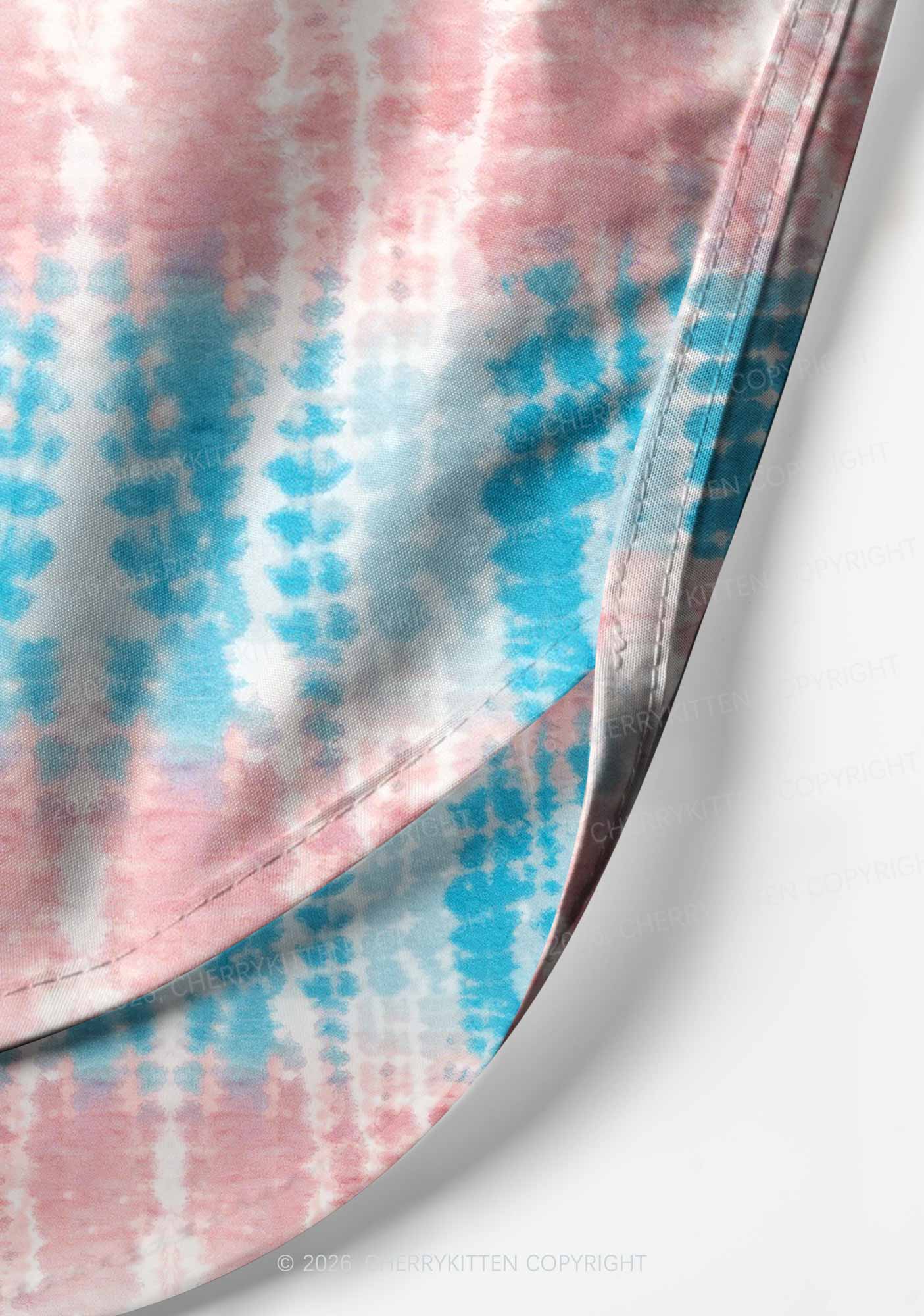 Tie Dye Trans Pride Y2K Print Men Beach Shorts Cherrykitten