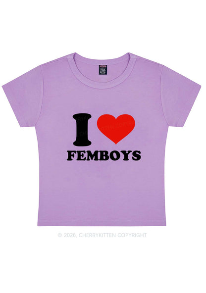 I Love Femboys Pride Y2K Baby Tee Cherrykitten