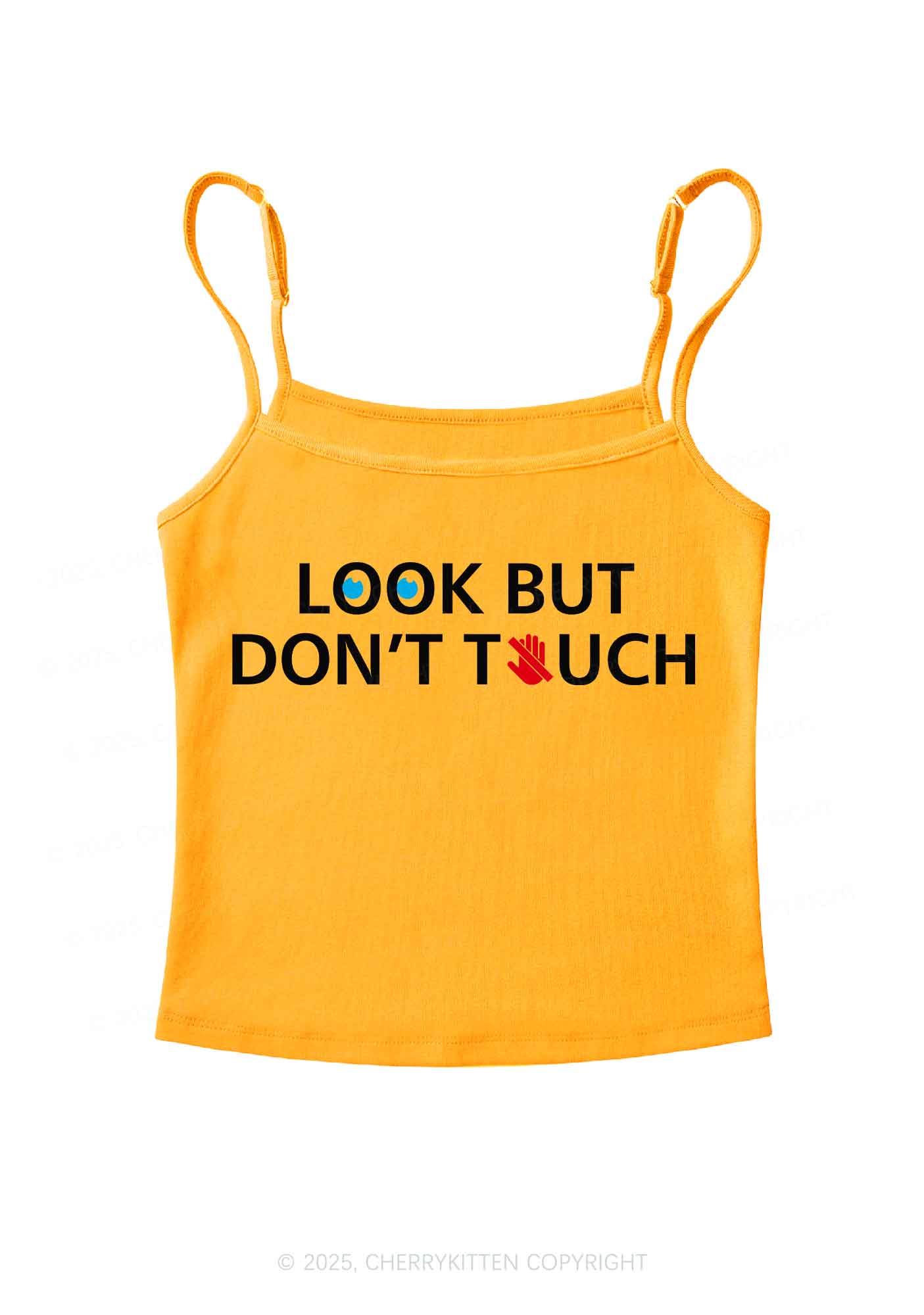 Look Dont Touch Y2K Spaghetti Strap Cami Cherrykitten