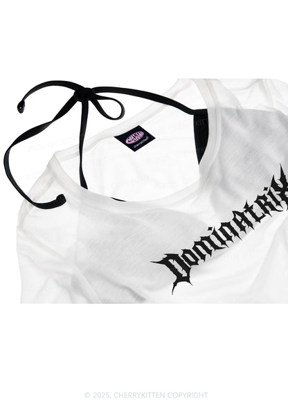 Dominatrix Y2K Sheer Boyfriend Tee Cherrykitten