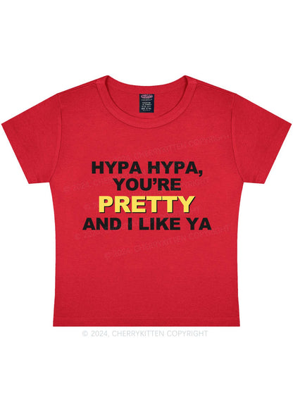 Hypa You Are Pretty Y2K Baby Tee Cherrykitten