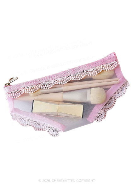Plain Y2K Briefs Shape Cosmetic Pouch Cherrykitten
