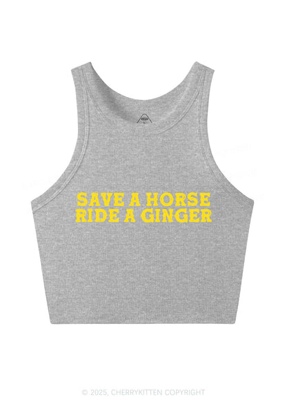 Ride A Ginger Y2K Crop Tank Top Cherrykitten