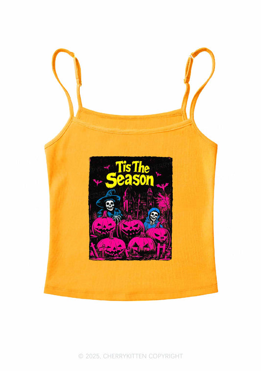 Halloween Tis The Season Skull Y2K Spaghetti Strap Cami Cherrykitten